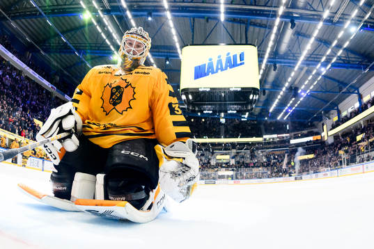 Skellefteås målvakt Linus Söderström deppar
