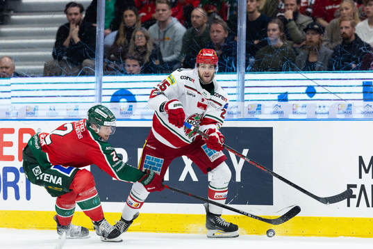 Frölundas Christian Folin och MoDos Sam Vigneault