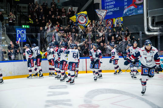 Linköping HCs spelare jublar