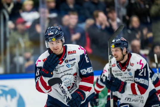 Linköping HCs Jonathan Myrenberg jublar