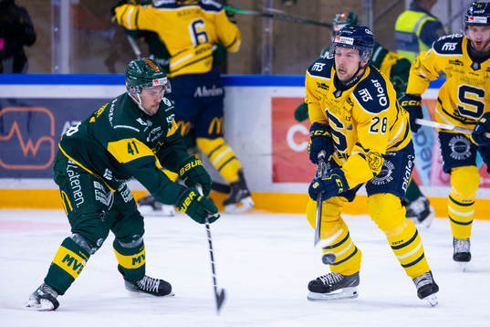 Björklövens Maxime Fortier och Södertäljes Emil Alba