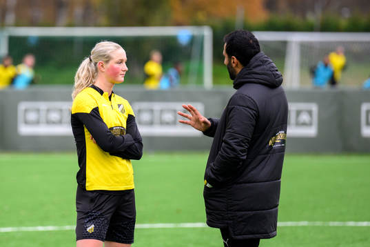 Alexandra Larsson och tränare Mak Lind