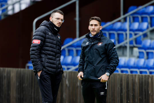 Örgrytes tränare Albin Sheqiri och Xabier Ruiz Ocenda