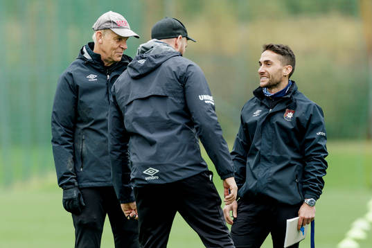 Örgrytes tränare Sören Börjesson och Xabier Ruiz Ocenda