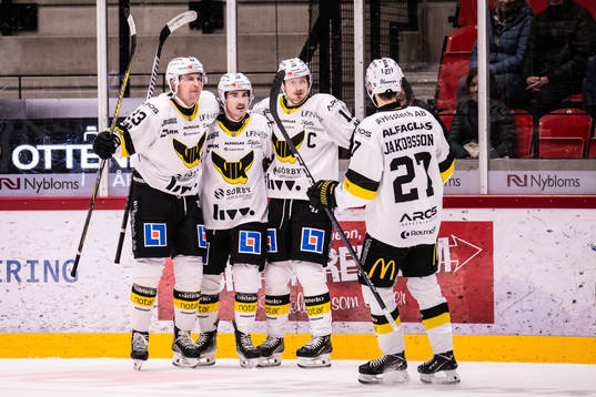 Västerås spelare jublar