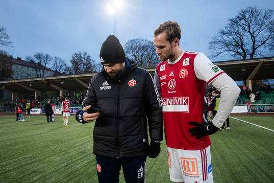 Sandvikens tränare Eldar Abdulic och Martin Springfeldt