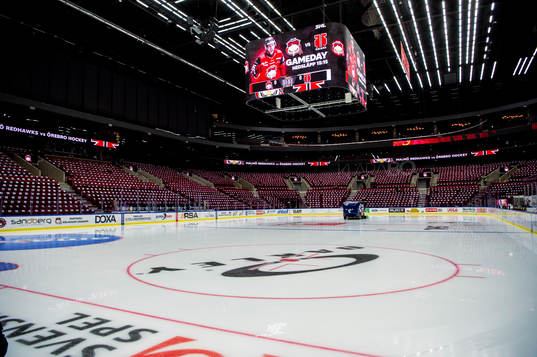 Malmö arena innan ishockeymatchen i SHL mellan Malmö