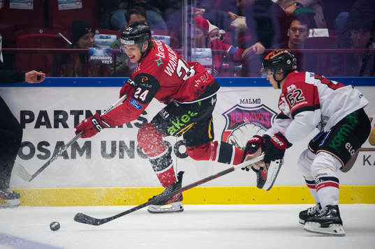 Malmö Redhawks Anton Wahlberg och Örebros Robert Leino