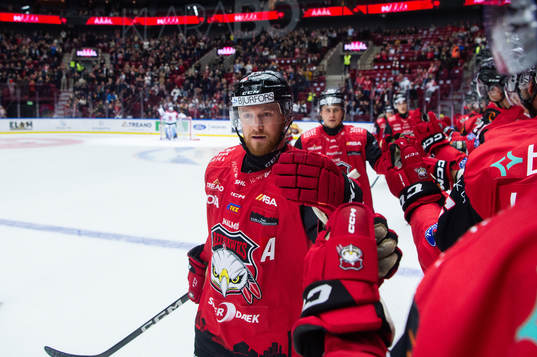 Malmö Redhawks Joakim Ryan jublar