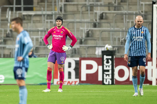 Djurgårdens målvakt Jacob Widell Zetterström deppar