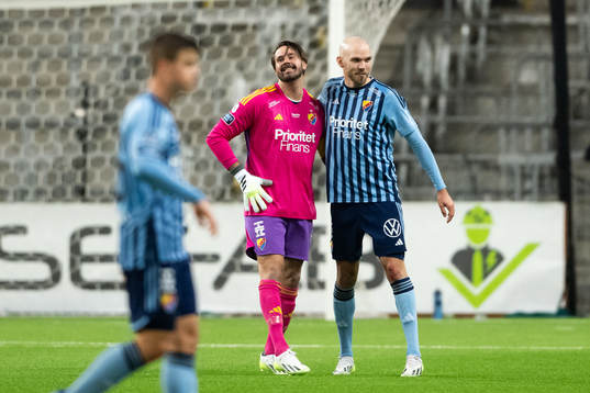 Djurgårdens målvakt Tommi Vaiho och Marcus Danielsson