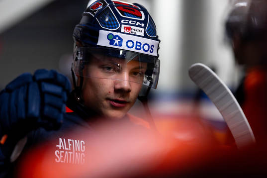 Växjös Victor Stjernborg före värmningen