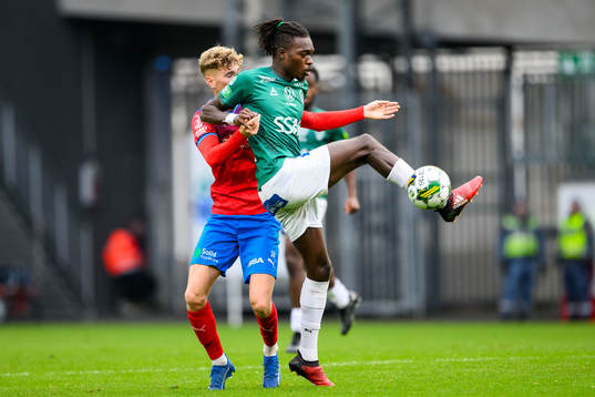 Helsingborgs Benjamin Örn och Brages Ieltsin Jeronimo