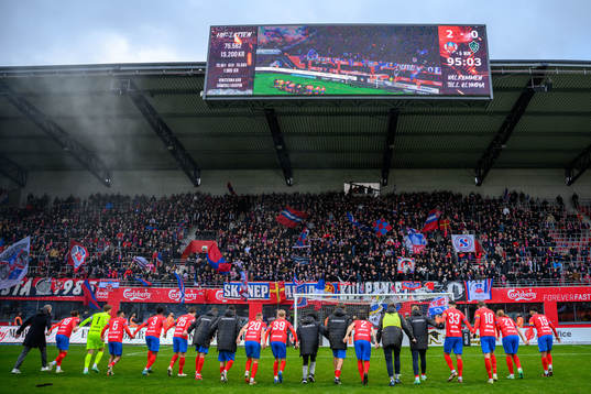 Helsingborgs spelare jublar