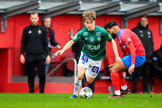 Brages Gustav Berggren och Helsingborgs Amin Al-Hamawi