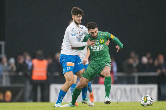 Värnamos Emin Grozdanic och Hammarbys Nahir Besara