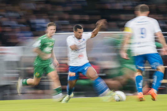 Under fotbollsmatchen i Allsvenskan mellan Värnamo och