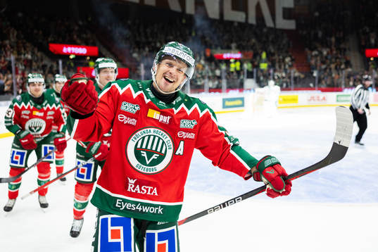 Frölundas Nicklas Lasu jublar