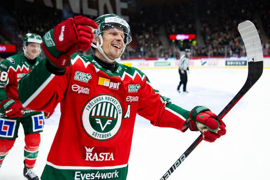 Frölundas Nicklas Lasu jublar