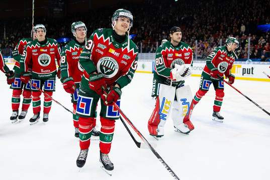 Frölundas Linus Högberg jublar