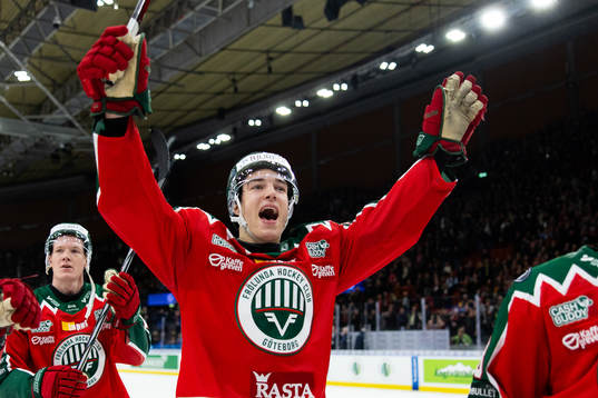 Frölundas David Edstrom jublar