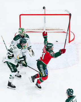 Frölundas Nicklas Lasu jublar
