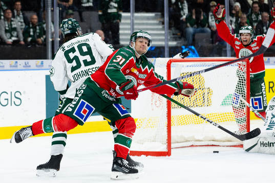 Frölundas Nicklas Lasu jublar