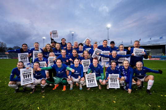 Trelleborgs spelare jublar