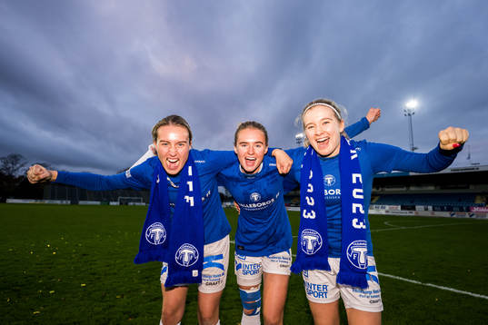 Trelleborgs Viktoria Persson, Rio Strand och Olivia Strid