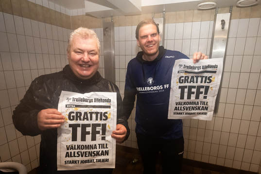 Trelleborgs assisterande tränare Hans Malmgren och