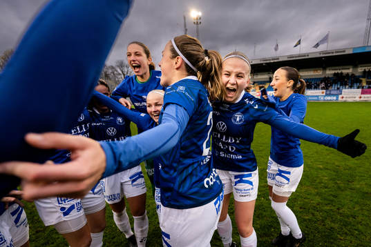 Trelleborgs Edina Filekovic, Johanna Lindblom och Tilde