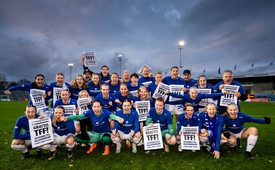 Trelleborgs spelare jublar