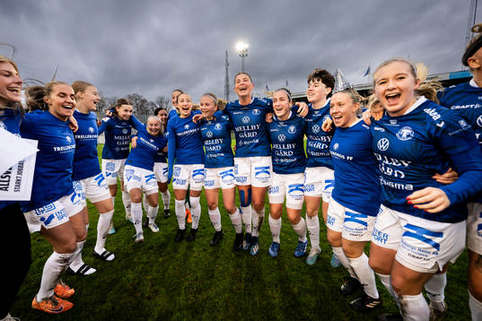 Trelleborgs spelare jublar