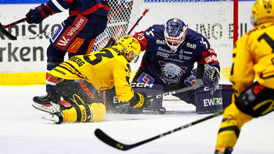 Skellefteås Filip Sandberg och Linköpings målvakt Marcus