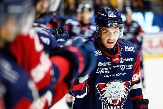 Linköpings Sebastian Strandberg jublar