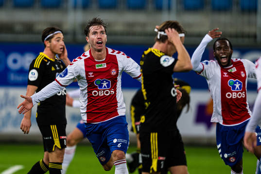 Remi-André Svindland of KFUM celebrates