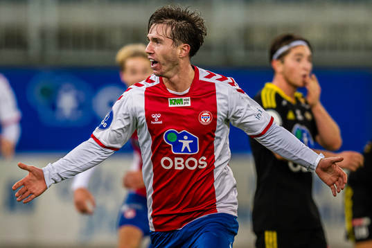 Remi-André Svindland of KFUM celebrates