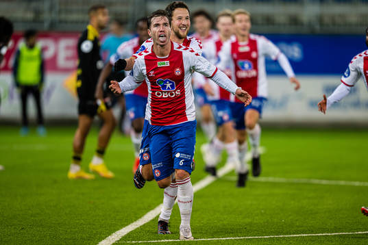 Remi-André Svindland of KFUM celebrates