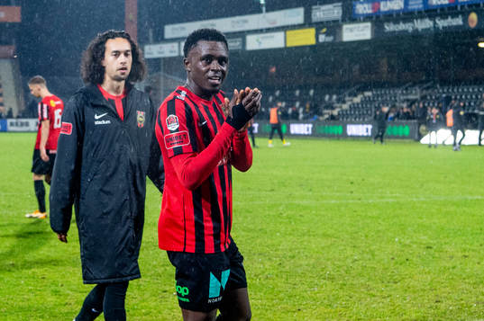 Brommapojkarnas Zeidane Inoussa jublar