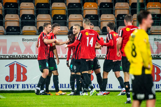 Brommapojkarnas Zeidane Inoussa jublar