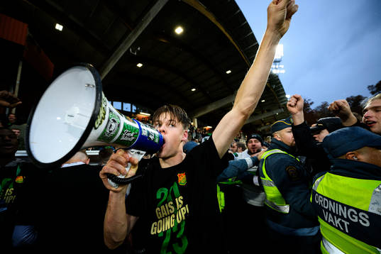 GAISs Axel Henriksson jublar över avancemang till