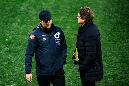 Degerfors tränare Andreas Holmberg och Elfsborgs klubbchef