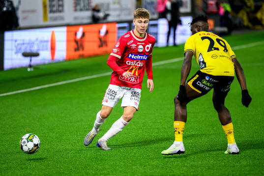 Degerfors Hugo Bolin och Elfsborgs Ibrahim Buhari