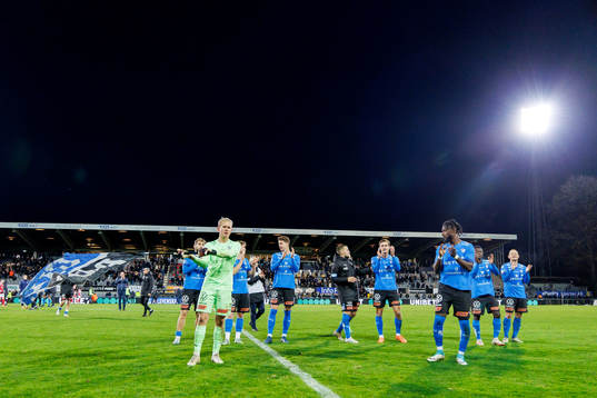 Halmstads spelare jublar