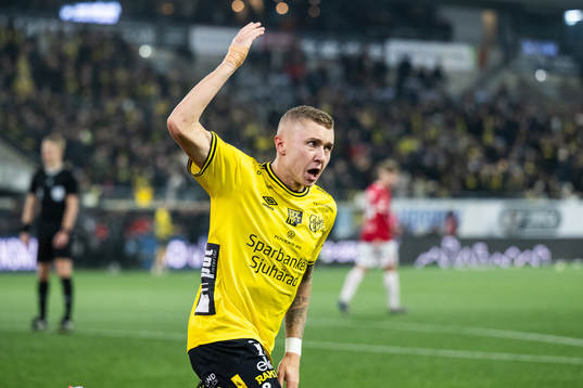 Elfsborgs Sebastian Holmen jublar