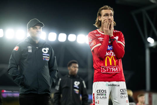 Degerfors tränare Andreas Holmberg och Gustav Granath