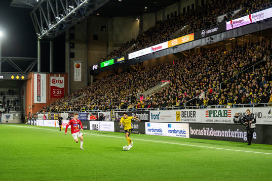 Degerfors Hugo Bolin och Elfsborgs Ahmed Qasem