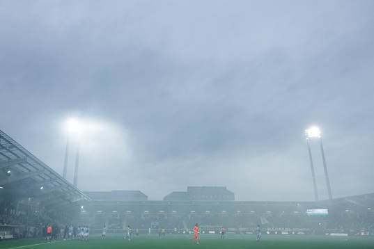 Rök över Bravida Arena