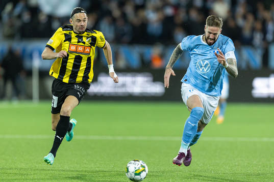 Häckens Amor Layouni och Malmö FFs Pontus Jansson