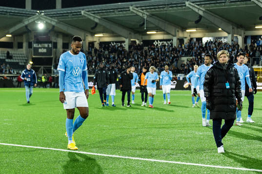 Malmö FFs Isaac Kiese Thelin deppar
